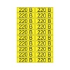 Наклейка знак электробезопасности "220В" 15х50мм Rexant 56-0007-1